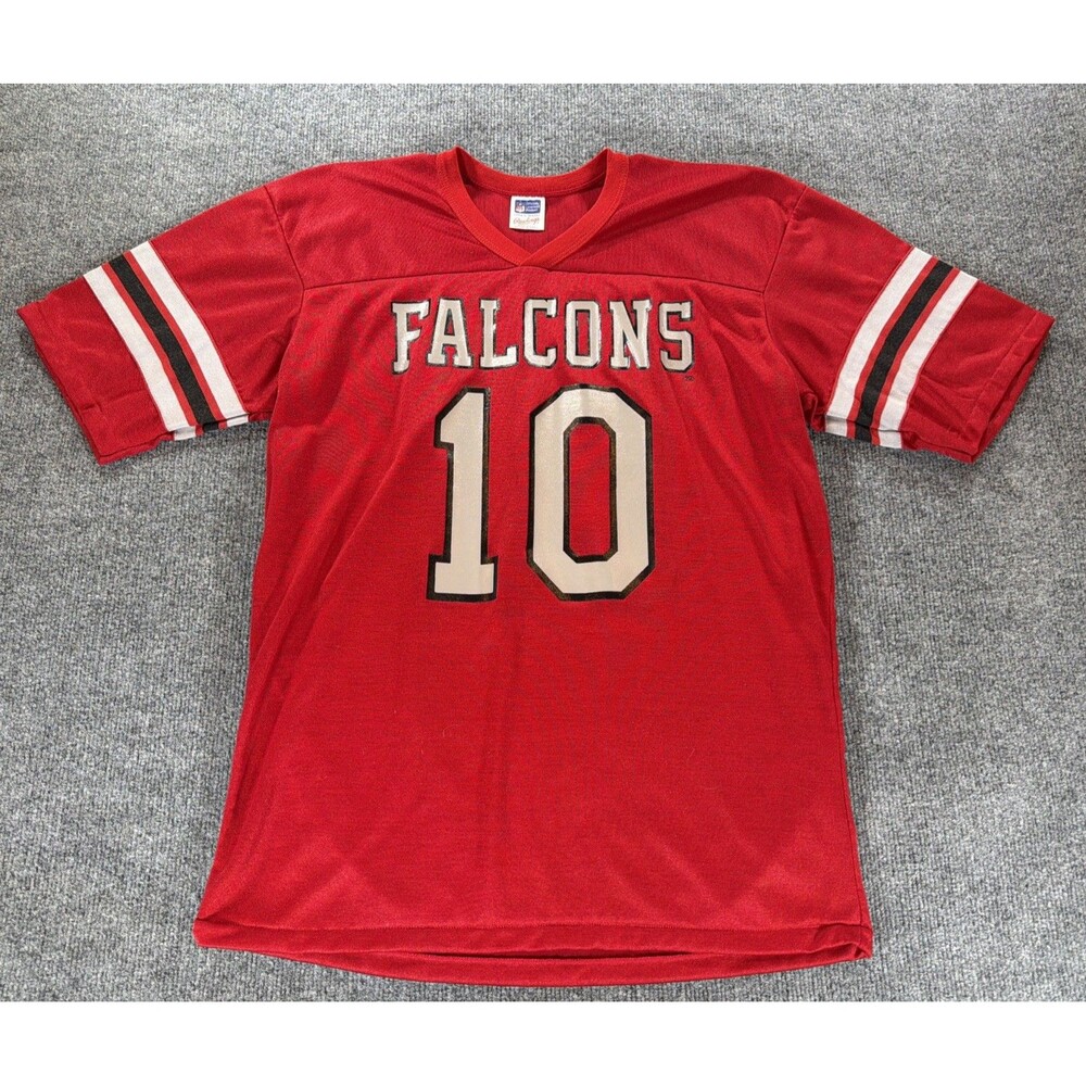 VTG 70s 80s Atlanta Falcons#10 Rawlings NFL Jersey Made USA Large Bartkowski Era